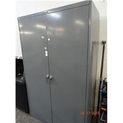 Grey 2-Door Metal Cainet - 4" Wide