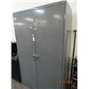 Image 1 : Grey 2-Door Metal Cainet - 4" Wide