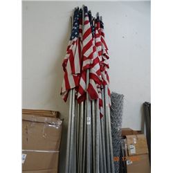 Lot of American Flag Poles - 10' ?