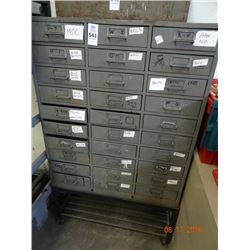 30 Drawer Parts Cabinet on Cart