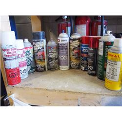 Misc Automotive Aerosols: Paint, Cleaner, Adhesive, Various States of Use (11)