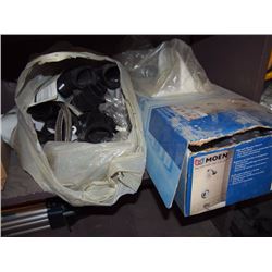 Bathroom fixtures, plastic piping conectors