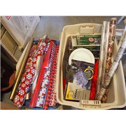 Ton of Xmas Items: Lights, Wrapping Paper, Dishes