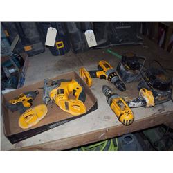 DeWalt Cordless Tools: Var Speed Jigsaw, Heavy Duty Dill, Drill, Drill/ Driver/ Hammer Drill W/ Batt