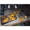 Image 1 : DeWalt Cordless Tools: Var Speed Jigsaw, Heavy Duty Dill, Drill, Drill/ Driver/ Hammer Drill W/ Batt