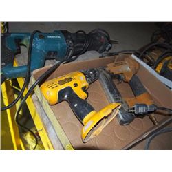BossTich Air Nail Gun, DeWalt Cordless Drill, Makita Replicating Saw
