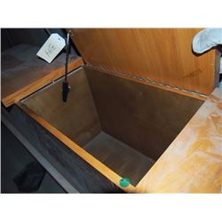 Wood Head Board W/ 2 Compartments