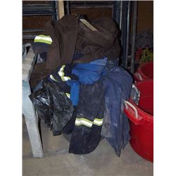 Bucket of used Coveralls