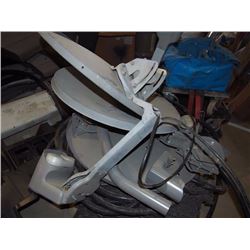 Satellite Dishes (3) Receiver (1) & Parts