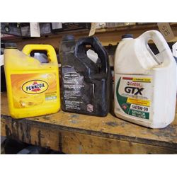 Hydraulic Oil & Motor Oil (2), Partially Used