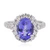 Image 2 : 14KT White Gold 3.43 ctw Tanzanite and Diamond Ring