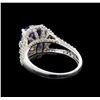 Image 3 : 2.92 ctw Tanzanite and Diamond Ring - 14KT White Gold