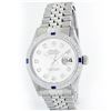 Image 1 : Rolex Stainless Steel 1.00 ctw Diamond and Sapphire DateJust Men's Watch