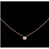 Image 1 : 0.09 ctw Diamond Necklace - 14KT Rose Gold