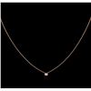 Image 2 : 0.09 ctw Diamond Necklace - 14KT Rose Gold