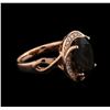 Image 2 : 7.05 ctw Green Tourmaline and Diamond Ring - 14KT Rose Gold