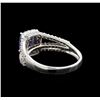 Image 3 : 1.53 ctw Tanzanite and Diamond Ring - 14KT White Gold