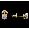 Image 2 : 0.70 ctw Diamond Earrings - 14KT Yellow Gold