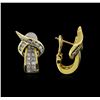 Image 2 : 18KT Yellow Gold 1.76 ctw Diamond Earrings