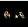 Image 2 : 0.50 ctw Diamond Earrings - 14KT Yellow Gold