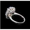 Image 3 : 4.42 ctw Aquamarine and Diamond Ring - 14KT White Gold