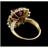 Image 3 : 8.05 ctw Ruby and Diamond Ring - 14KT Yellow Gold