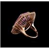 Image 3 : 37.26 ctw Kunzite and Diamond Ring - 14KT Rose Gold
