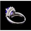 Image 3 : 2.90 ctw Tanzanite and Diamond Ring - 14KT White Gold