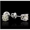 Image 2 : 14KT White Gold 0.98 ctw Diamond Solitaire Earrings