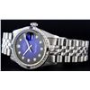Image 2 : Rolex Stainless Steel Blue Vignette Diamond and Sapphire DateJust Men's Watch