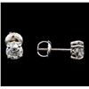 Image 2 : 1.05 ctw Diamond Stud Earrings - 14KT White Gold