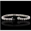 Image 3 : 14KT White Gold 7.23 ctw Diamond Tennis  Bracelet