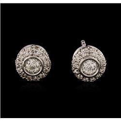 14KT White Gold 0.52 ctw Diamond Earrings