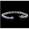 Image 3 : 14KT White Gold 15.01 ctw Tanzanite and Diamond Bracelet