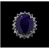 Image 2 : 47.31 ctw Blue Sapphire Ring - 14KT White Gold
