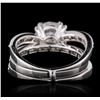 Image 3 : 18KT White Gold 3.66 ctw Diamond Ring Wedding Set