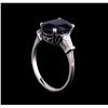 Image 4 : 4.03 ctw Sapphire and Diamond Ring - 14KT White Gold