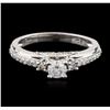 Image 2 : 14KT White Gold 0.67 ctw Diamond Ring