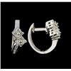 Image 2 : 0.36 ctw Diamond Earrings - 18KT White Gold