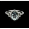 Image 2 : 2.00 ctw Aquamarine and Diamond Ring - 14KT White Gold