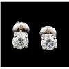 Image 1 : 1.04 ctw Diamond Stud Earrings - 14KT White Gold