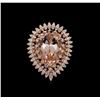 Image 2 : 14KT Rose Gold 11.58 ctw Morganite and Diamond Ring