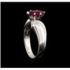 Image 4 : 1.30 ctw Ruby and Diamond Ring - 14KT White Gold