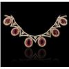 Image 1 : 14KT Yellow Gold 16.12 ctw Ruby and Diamond Necklace