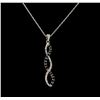 Image 1 : 0.50 ctw Black and White Diamond Necklace - 10KT White Gold