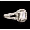 Image 1 : 18KT White Gold 1.37 ctw Diamond Ring