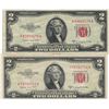 Image 1 : 1953 $2 AU Uncirculated Certificate Currency Lot of 2