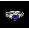 Image 2 : 1.13 ctw Sapphire Ring - 14KT White Gold