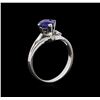Image 4 : 1.13 ctw Sapphire Ring - 14KT White Gold