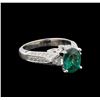 Image 1 : GIA Cert 2.16 ctw Alexandrite and Diamond Ring - 18KT White Gold